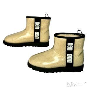 NEW UGG Classic Clear Mini Boot, Natural / Black, Women's  9